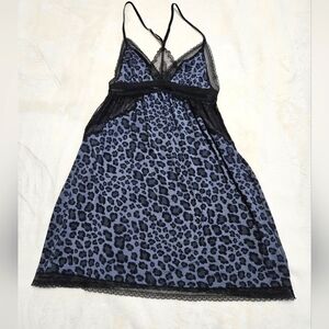 Heavenly by Victoria's Secret Supersoft Modal Slip XS Cheetah Print Gray Black